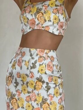 Yellow The Label - In The Garden Midi Skirt Set